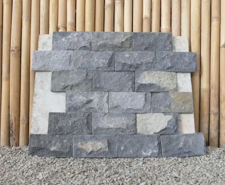 Product image 1 of the product “Black Lava Stone Wall tiles ,Quality for local market, Size approx. 10 x 20 cm (0,0225m²) Price per 1 m² / 50pcs. ”